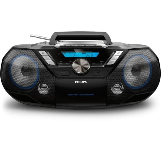 Radio CD Philips AZB798T/12 12W RMS Bluetooth USB Cassette DAB/FM Portable