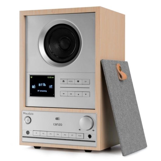 Radio Audizio CanzoLW Internet DAB+ FM Bluetooth Wi-Fi Pantalla LCD 2.4" Natural