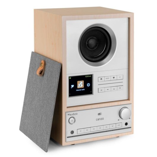 Radio Audizio CanzoLW Internet DAB+ FM Bluetooth Wi-Fi Pantalla LCD 2.4" Natural
