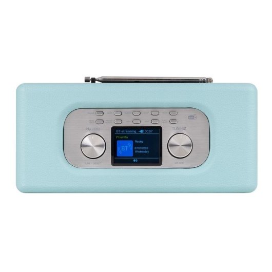 Radio portátil Audizio Tune60-BL digital DAB+ FM Bluetooth pantalla LCD azul