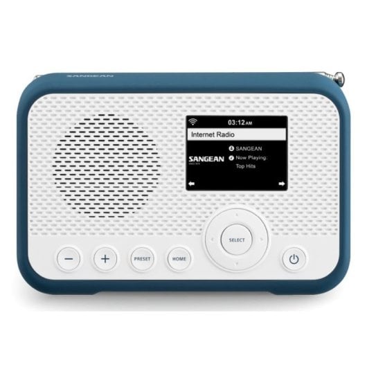 Radio SANGEAN WFR-39 DAB+ FM Spotify Internet TFT Display Blau Weiß