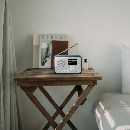 Radio SANGEAN WFR-39 DAB+ FM Spotify Internet TFT Display Blau Weiß