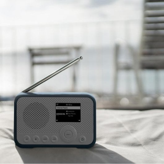 Radio SANGEAN WFR-39 DAB+ FM Spotify Internet TFT Display Blau Weiß