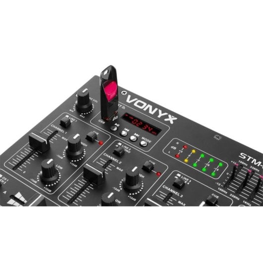 Audiomischer Vonyx STM-2290 8 Kanäle BT MP3 EQ Effekte USB Schwarz