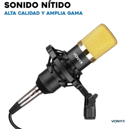 Micrófono Vonyx CM400B XLR Condensador para Instrumentos y Voz