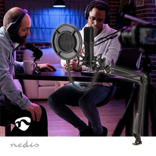 Mikrofon Nedis GSMIC410BK USB Kardioid mit Antipop-Filter und LED
