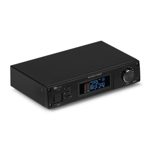 Micrófono Power Dynamics PD210 inalámbrico de mano UHF 160 canales con receptor rack