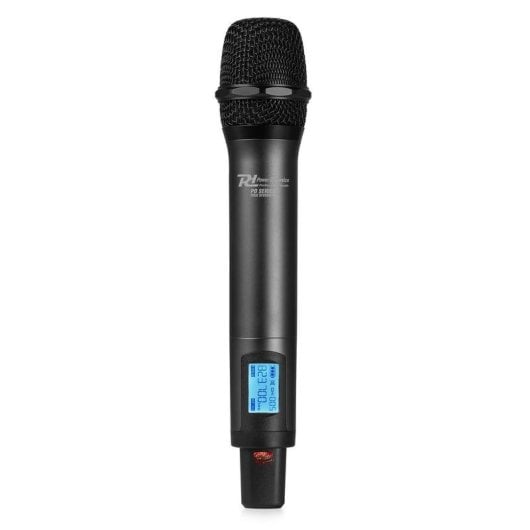 Micrófono Power Dynamics PD210 inalámbrico de mano UHF 160 canales con receptor rack