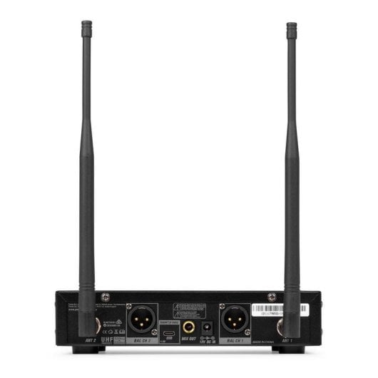 Micrófono Power Dynamics PD522 inalámbrico Mini-XLR condensador batería integrada