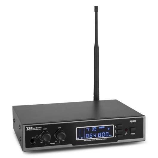 Sistema Inalámbrico Power Dynamics PD800 105 dB LCD 863-865 MHz para Monitores de Audio