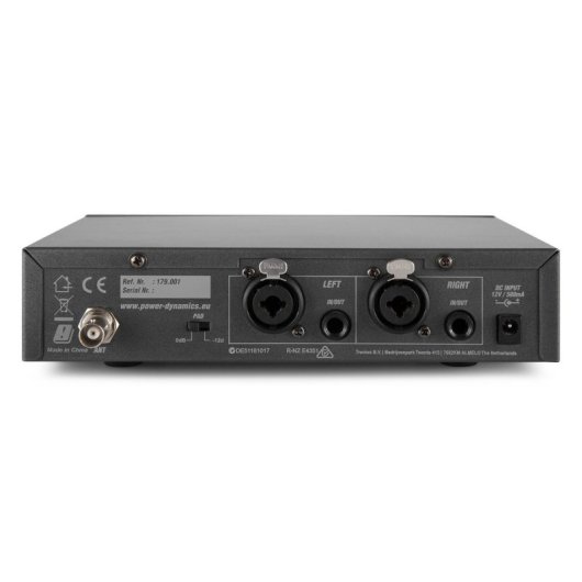 Sistema Inalámbrico Power Dynamics PD800 105 dB LCD 863-865 MHz para Monitores de Audio