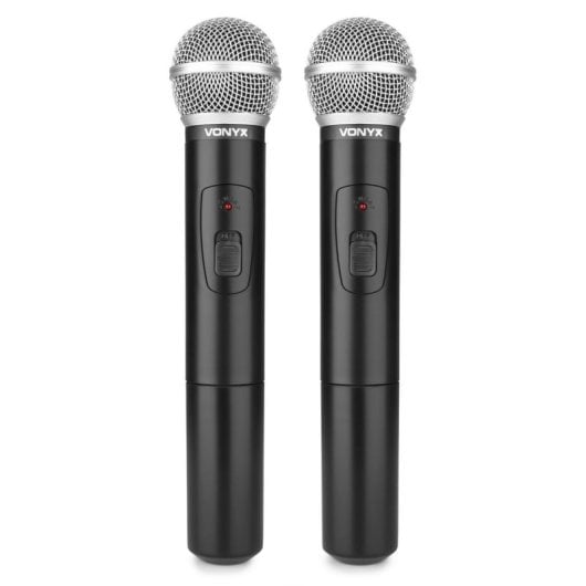 Micrófono Vonyx STWM712 inalámbrico VHF doble mano Mini-XLR diversity
