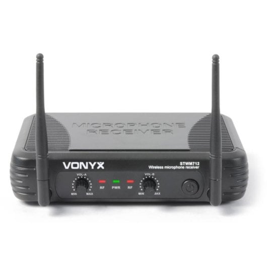 Micrófono Vonyx STWM712 inalámbrico VHF doble mano Mini-XLR diversity