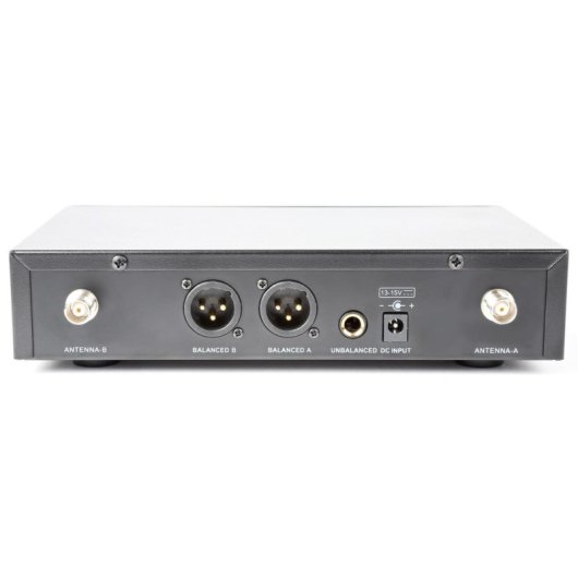Micrófono Power Dynamics PD782 inalámbrico de mano UHF con receptor rack