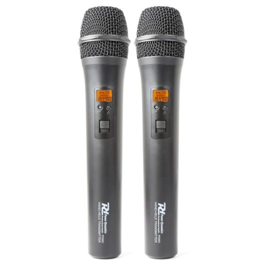 Micrófono Power Dynamics PD782 inalámbrico de mano UHF con receptor rack