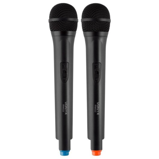 Micrófono Vonyx WM522 inalámbrico VHF doble mano con funda de transporte