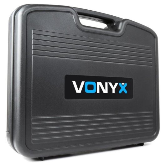 Microfono Vonyx WM82 wireless UHF Mini-XLR doppio palmare con custodia