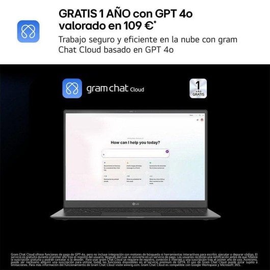 Portátil LG Gram 17ZD90T 17" Intel Core Ultra 7 255H 32GB 1TB SSD Intel Arc Free OS
