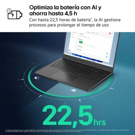 Portátil LG Gram 16ZD90T-G AX88B 16'' Intel Core Ultra 7 32GB 1TB SSD Intel Arc Sem Sistema Operativo