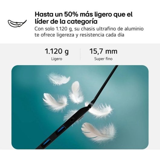 Portátil LG Gram 14ZD90T-G AX88B 14" Intel Core Ultra 7 255H 32GB 1TB SSD Intel Arc Sem SO