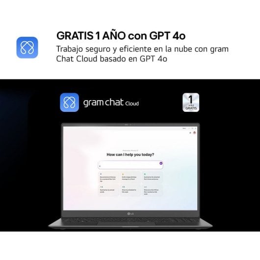 Portátil LG Gram 14ZD90T-G AX88B 14" Intel Core Ultra 7 255H 32GB 1TB SSD Intel Arc Sem SO