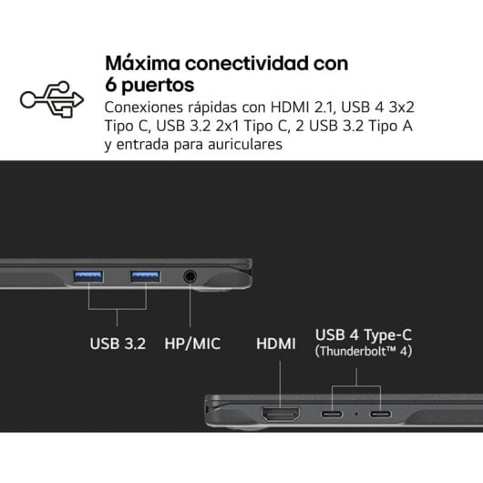 Portátil LG Gram 14ZD90T-G AX88B 14" Intel Core Ultra 7 255H 32GB 1TB SSD Intel Arc Sem SO