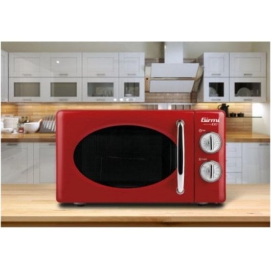 Mikrowelle Girmi FM21 20L 700W Kombi Grill Rot