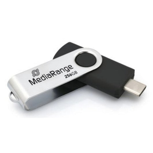 USB-Stick MediaRange MR1955 256 GB USB Typ-C 3.2 Gen 1 Schwarz Silber