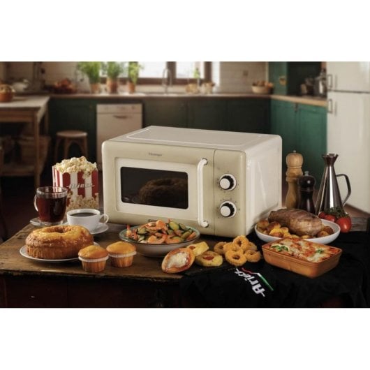 Mikrowelle ARIETE Vintage Line 3960/03 20L 800W Auftau- und Aufwärmfunktion