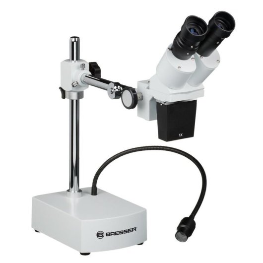 Microscope Bresser ICD CS 5x-20x LED Noir Blanc 20x 5x Optique