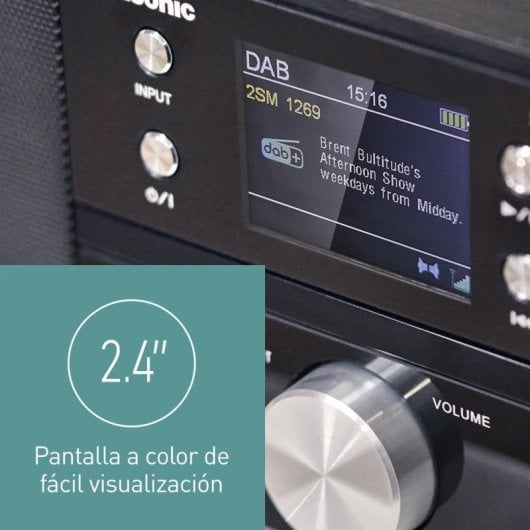 Microcatena Panasonic SC-DM202EG-K 24W RMS Bluetooth CD DAB+ Display TFT