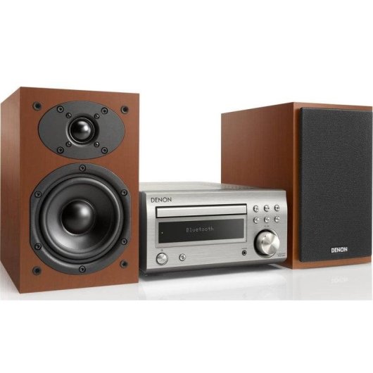 Mini System Denon D-M41 60W RMS Bluetooth Rádio DAB/FM CD Prata