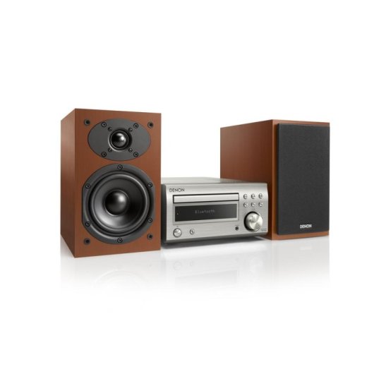 Mini System Denon D-M41 60W RMS Bluetooth Rádio DAB/FM CD Prata