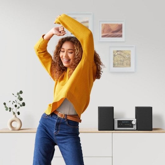 Micro Hi-Fi Panasonic SC-PM702 80W RMS Bluetooth USB Radio DAB+ CD