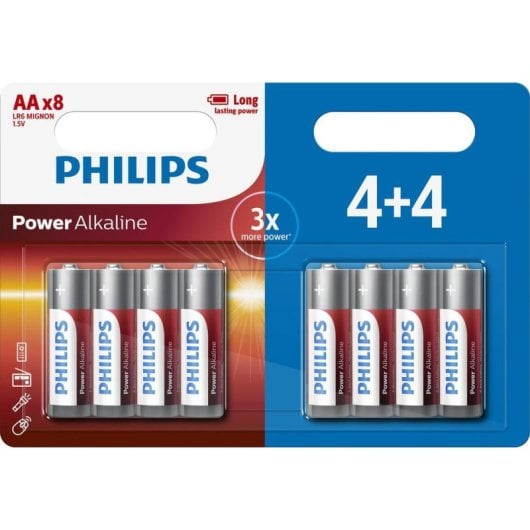 Pila PHILIPS Power Alkaline LR6P8BP/10 AA alcaline 1,5 V 8 pezzi