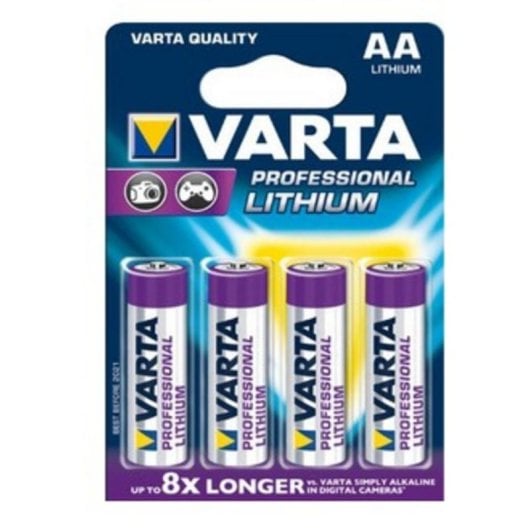 Batterie VARTA 4x AA Lithium 2900 mAh 1,5 V Einweg Silber