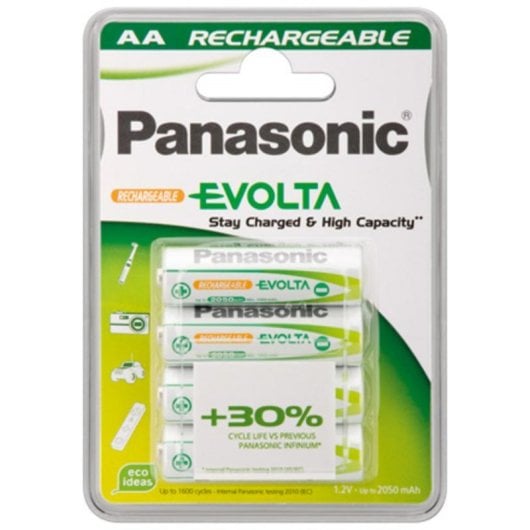 Batterie AA Panasonic EVOLTA 2050mAh NiMH Rechargeable x4