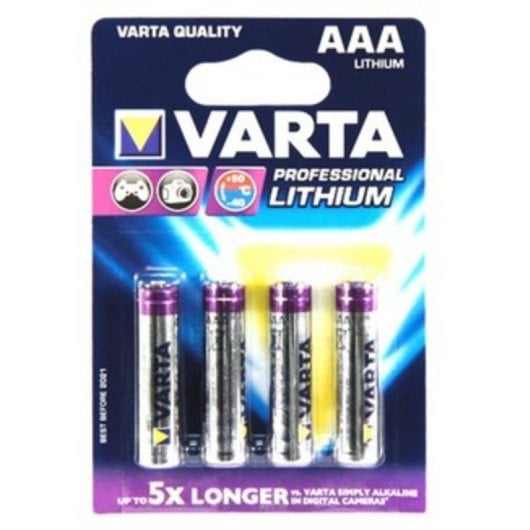 Batterie VARTA 4x AAA Lithium 1,5 V 1100 mAh Silber Blister