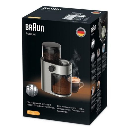 Moinho de Café Braun KG 7070 Inox 220g 110W 15 níveis ajuste