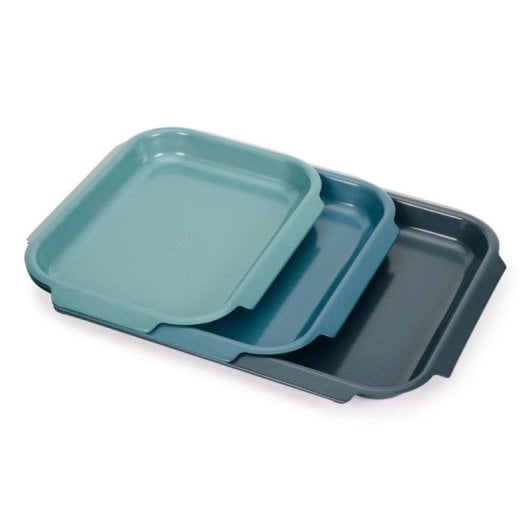Teglia da forno Joseph Joseph 305236 set 3 pezzi rettangolare acciaio antiaderente verde