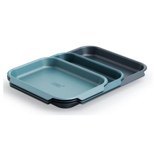 Teglia da forno Joseph Joseph 305236 set 3 pezzi rettangolare acciaio antiaderente verde