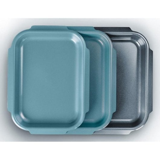 Teglia da forno Joseph Joseph 305236 set 3 pezzi rettangolare acciaio antiaderente verde