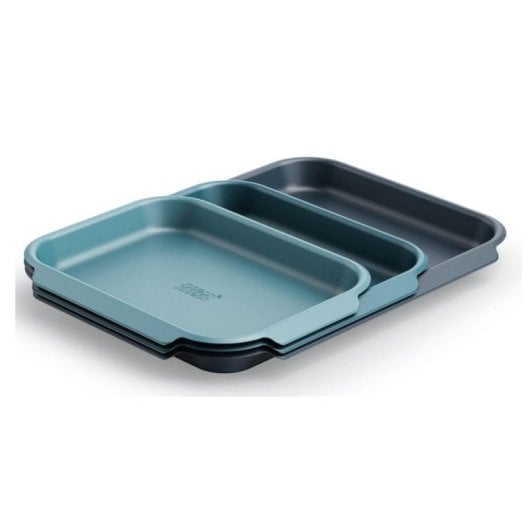 Teglia da forno rettangolare Joseph Joseph Nest Green, professionale, in acciaio al carbonio antiaderente