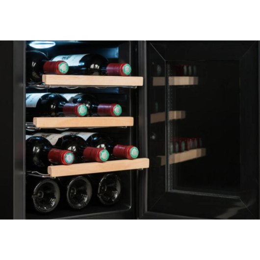 Adega Climadiff CUVEE12 Híbrida 12 Garrafas Porta de Vidro Preta