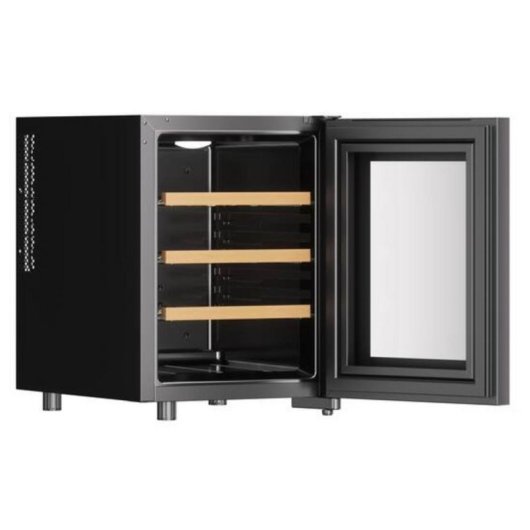 Adega Climadiff CUVEE12 Híbrida 12 Garrafas Porta de Vidro Preta