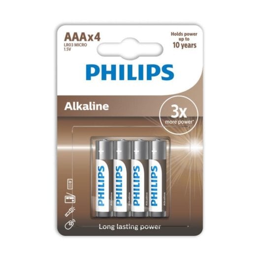 Pila Philips LR03A4B/10 AAA Alcalina 1.5V Blister 4 pezzi