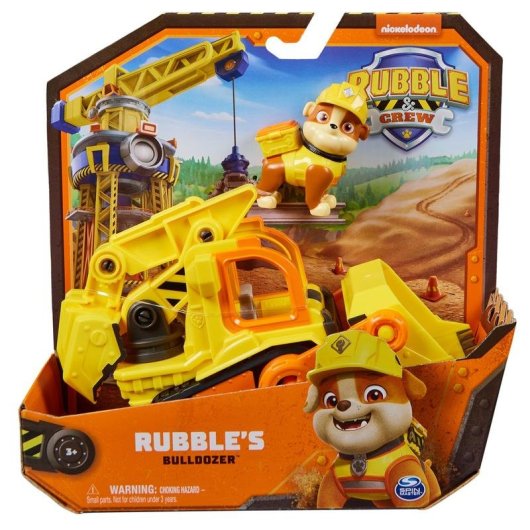 Grúa de juguete Spin Master Rubble & Crew Charger con figura y piezas móviles