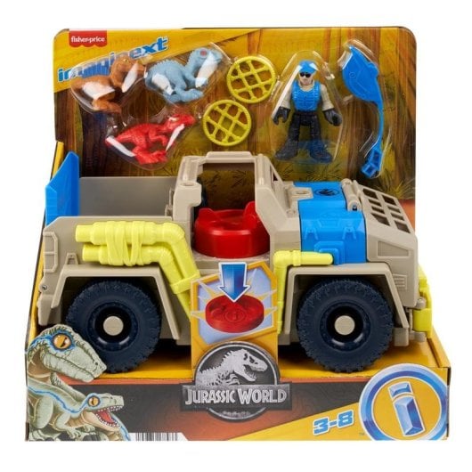 Figurine Fisher Price Imaginext Jurassic World HRK69 Camion Multicolore 4 Figurines