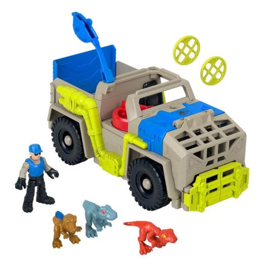 Figurine Fisher Price Imaginext Jurassic World HRK69 Camion Multicolore 4 Figurines