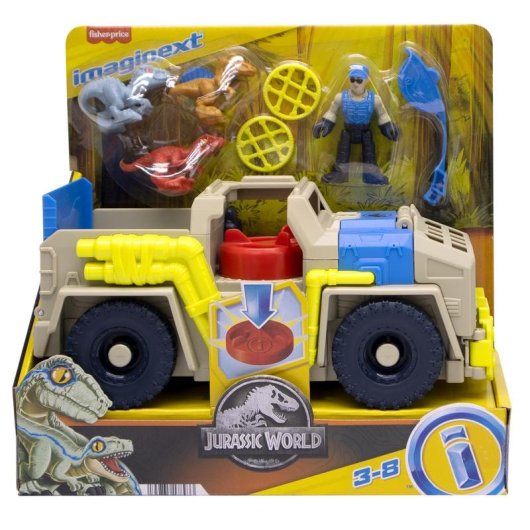 Figurine Fisher Price Imaginext Jurassic World HRK69 Camion Multicolore 4 Figurines